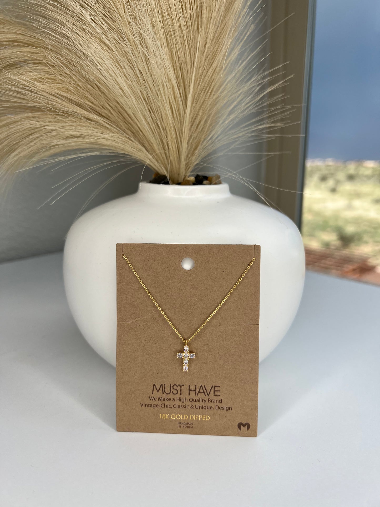 Cross Necklace (2 Colors Available)