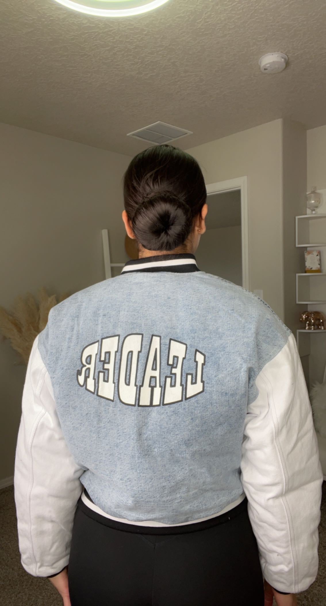 Diana Denim Letterman Jacket