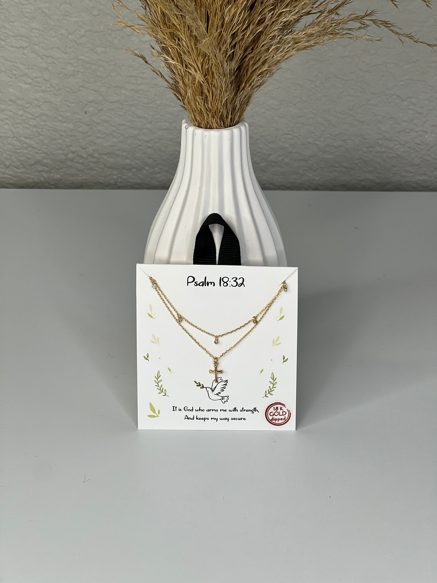 Psalm Cross Necklace (2 Colors Available)